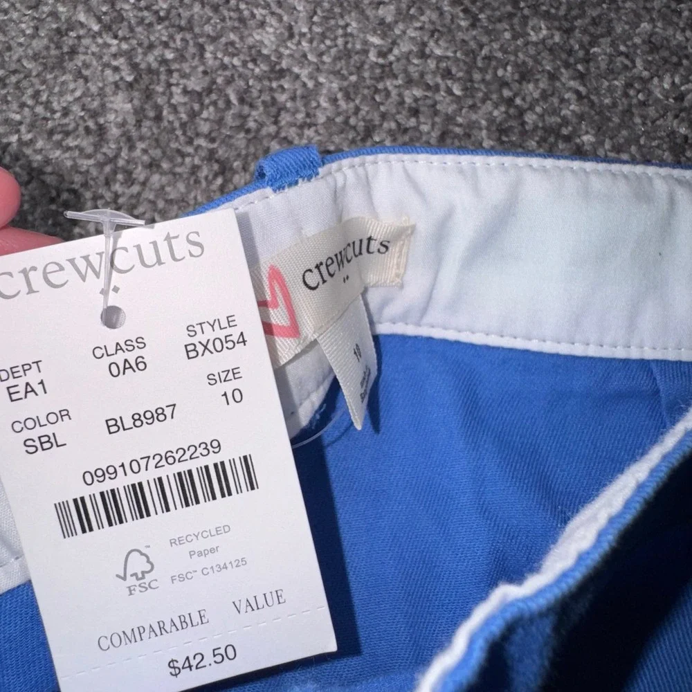Crew Cuts Youth Girls‎ Light Blue Shorts - Size 10 NWT NEW